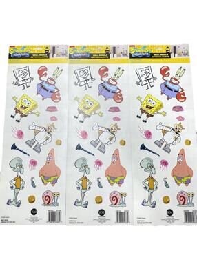 SpongeBob SquarePants Wall Decal Stickers – 3 Sets, Includes Mr. Krabs & Squidwa